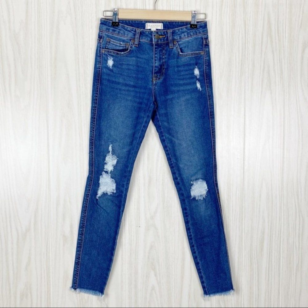 Harper | Distressed Mid Rise Skinny Jeans Size 26